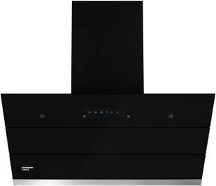 Crompton CHD-ISI90FLE-IND Auto Clean Slant Glass 90 cm| Intelli Auto Clean| Low Noise Wall Mounted Black 1626 CMH Chimney