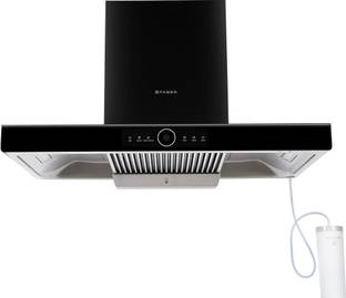 FABER Hood ThunderBolt FL SW SC BK 90 Auto Clean Wall Mounted Black 1500 CMH Chimney