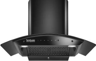 Hindware Nadia IN 90 cm Auto Clean Wall Mounted Black 1500 CMH Chimney