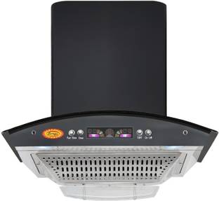 SURYA Nano Push Auto Clean Wall Mounted Black 1100 CMH Chimney