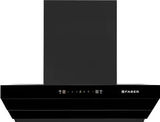 FABER HOOD ARTEMIS IN HC SC FL BK 90 Auto Clean Semi Inclined | Touch & Gesture Control | Autoclean| Powerful Suction |Filterless Technology| Low Noise Wall Mounted BLACK 1200 CMH Chimney