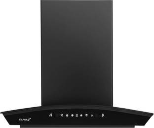 RUWA RAVE FILTERLESS 60 Auto Clean Wall Mounted Black 1250 CMH Chimney