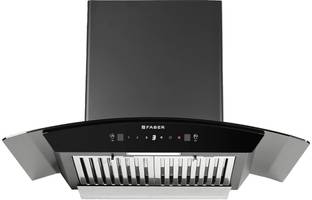 FABER HOOD PRIMUS PLUS ENERGY IN HCSC BK 75 Auto Clean Curved Glass 75 cm| Touch & Gesture Control| Au...