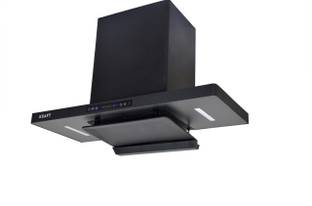 Kraft Italy AUTO CLEAN WITH PLATE CHIMNEY SLATES SLIM (900MM) Auto Clean Wall Mounted Black 1900 CMH C...