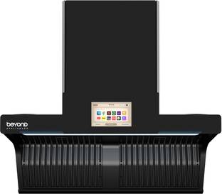 Beyond Appliances Orion 90cm Android Chimney Auto Clean Filterless |Smart Screen & Speaker | Touch Control | Android Chimney Wall Mounted Black 1600 CMH Chimney