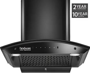 Hindware CELESIA 60CM 1500CMH AUTOCLEAN CHIMNEY WITH MOTION SENSOR ( LAUNCH YEAR 2023 ) Auto Clean Wall Mounted BLACK 1500 CMH Chimney