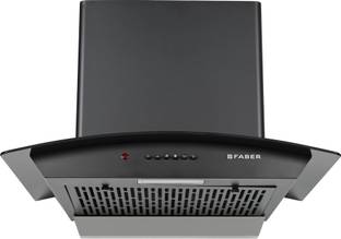 FABER HOOD SYDNEY PRO IN HC PB FL BK 60 Auto Clean Curved Glass | Push Button| Autoclean| Powerful Suc...