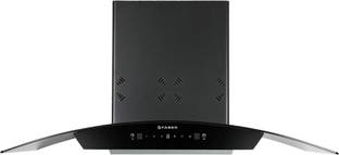 FABER HOOD ORIENT 3D IN HC SC FL BK 90 Auto Clean Curved Glass 90 cm| Touch & Gesture Control| Autoclean| Filterless|Powerful 3 way suction| Low Noise Wall Mounted Black 1250 CMH Chimney