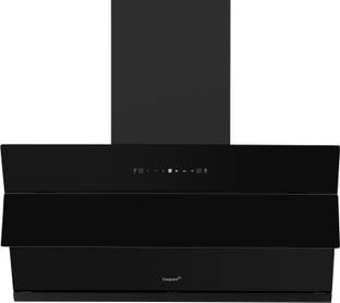 LIVPURE LIV-ZEN-90-FL-HAC Auto Clean Wall Mounted BLACK 1350 CMH Chimney