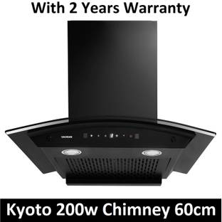 Sauran Kyoto Kitchen Chimney 60cm Auto Clean Touch Control With Warranty(CHM35) Auto Clean Wall and Ce...