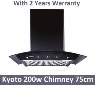 Sauran Kyoto Kitchen Chimney 75cm Auto Clean Touch Control With Warranty (CHM38.1) 1300 CMH 75 cm Auto...