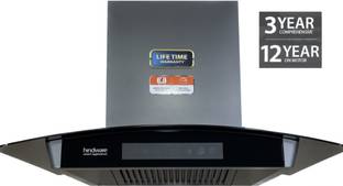 Hindware RAYLENE 75CM 1700CMH; ENERGY EFFICENT BLDC MOTOR AND MOTION SENSOR (YEAR 2023) Auto Clean Wall Mounted GREY 1700 CMH Chimney