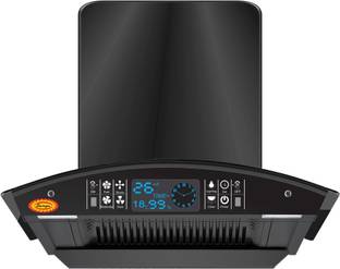 SURYA SS 60 Blk 2025 Auto Clean Wall Mounted Black 1400 CMH Chimney