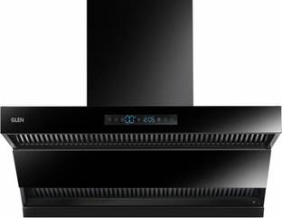 Glen 6076 Chimney with Double Draft Suction, Inverter Technology, BLDC Motor, 75CM Auto Clean Wall Mou...