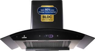 Lexium Ether 87.5 Auto Clean Wall Mounted Black 1500 CMH Chimney