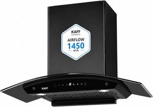 Kaff KCF90 1450 CMH 90 cm Digital Display, Touch & Motion Sensor, Filterless, Auto Clean Chimney