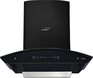 V-Guard X10 BL180 Auto Clean 60cm |Touch & Gesture Control Wall Mounted Black 1350 CMH Chimney