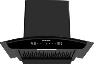 FABER HOOD SYDNEY IN HC SC FL 60 Auto Clean Curved Glass | Touch & Gesture Control | Autoclean| Powerful Suction |Filterless Technology| Low Noise Wall Mounted Black 1200 CMH Chimney