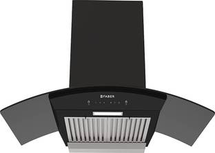 FABER HOOD PRIMUS PLUS ENERGY IN HCSC BK 90 Auto Clean Curved Glass 90 cm| Touch & Gesture Control| Autoclean| Filterless|Powerful suction| Low Noise Wall Mounted Black 1500 CMH Chimney