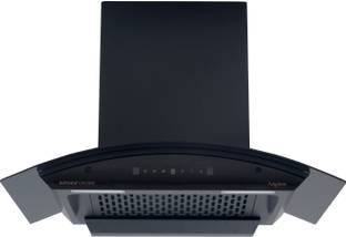 Kutchina CROME 75 Auto Clean Wall Mounted Black 1350 CMH Chimney