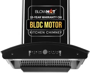 BLOWHOT Evana 60cm 1600m3/h Powerful Suction, BLDC Motor, Speed Control Filterless Auto Clean Wall Mou...