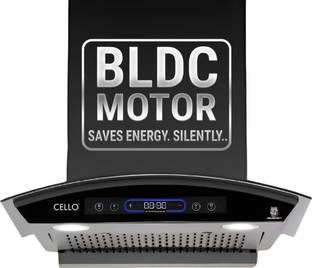 Cello Curvv 60 Auto Clean Filterless BLDC 1600CMH Chimney 1600 CMH 60 cm Auto Clean Chimney