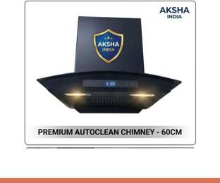 AKSHA INDIA GL-79 Auto Clean Wall and Ceiling Mounted black 1300 CMH Chimney