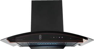 Kutchina Virgose DLX 90 Auto Clean Wall Mounted Black 1400 CMH Chimney