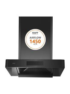Kaff KET60A T-Shape Chimney 60 CM 1450 CMH 60 cm Filterless Touch/Gesture Control Color Digital Displa...