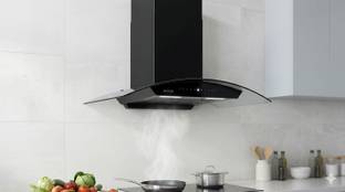 Zenindia ZenIndia_Arise (Curved Type) 1450 CMH 90 cm Auto Clean Chimney