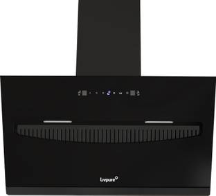 LIVPURE LIV-IVY-90-FL-HAC Auto Clean Wall Mounted BLACK 1350 CMH Chimney