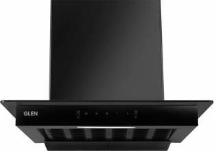 Glen Pace Slim Auto Clean T-Shape 60cm| Touch & Gesture Control| Autoclean| Filterless|Powerful Suction| Low Noise Wall Mounted Black 1200 CMH Chimney