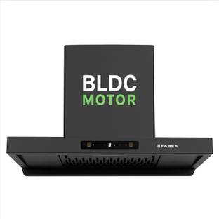 FABER Atom 75cm 1500m³/hr BLDC Autoclean Filterless T-Shape Chimney Auto Clean Wall Mounted Black 1500...