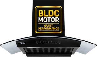 Glen ISPA BLDC AC BL 90cm 1400 CMH 90 cm Curved Glass 90 cm|BLDC Motor|Touch & Gesture Control| Autocl...