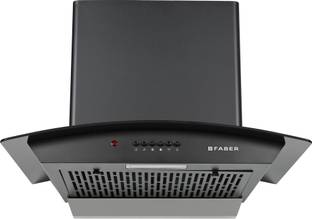 FABER HOOD ALPHA HC PB BK 60 Auto Clean Wall Mounted Black 1100 CMH Chimney