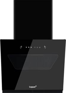 LIVPURE Glide-60 Auto Clean Slant Glass 60 cm| 10 Years Motor Warranty|Heat Autoclean| Gesture Control| Filterless|Powerful Suction | Low Noise Wall Mounted Black 1350 CMH Chimney