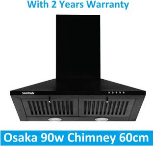 Sauran Osaka Kitchen Chimney 60cm Push Button Control With Warranty (CHM10.1) Wall and Ceiling Mounted...
