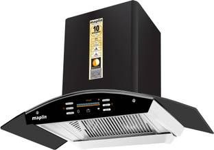 Maplin Combo of Gas Cooktop model GH04 & Kitchen Chimney SS75 VC (75cm) Auto Clean Wall Mounted Black ...