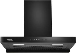 Hindware Smart Appliances Tayla 75 Auto Clean | Maxx Technology | T-Shape | Filterless | Touch Control | Motion Sensor | 5 Years Motor Warranty | Energy Efficient LED Light | Powerful Suction | Wall Mounted Black 1200 CMH Chimney
