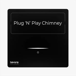 Beyond Appliances CUBE PLUG AND PLAY CHIMNEY Auto Clean 5 stage Charcoal Filter| Touch Control |3-way Suction|48db Low Noise | Ductless Chimney Wall Mounted Black 1250 CMH Chimney