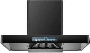 Kaff K-SERIES KET 90A T-Shape Filterless Chimney 90 CM with 1450 m3/hr Suction Wall Mounted Grey 1450 ...