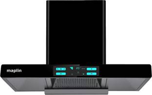 Maplin Map-T01-90 Flat Auto Clean Wall Mounted Black 1400 CMH Chimney