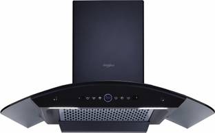 Whirlpool CGFL PRO 900 BLDC HAC BK HOOD Auto Clean Wall Mounted Black 1600 CMH Chimney