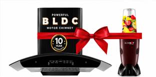 BLOWHOT Evana 90 BLDC chimney 1600 CMH 90 cm Curved ShapeFilterless Powerful suction Low Noise Auto Cl...