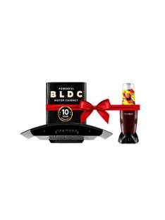 BLOWHOT Evana 90 BLDC chimney 1600 CMH 90 cm Curved ShapeFilterless Powerful suction Low Noise Auto Cl...