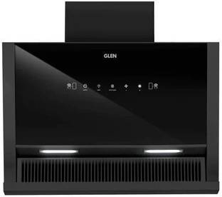 Glen Cooker Hood 6072 SX BL MS AC 75cm 1200 Auto Clean Wall Mounted BLACK 1200 CMH Chimney