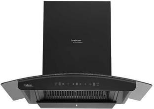 Hindware ZINNIA 75 AUTO CLEAN CHIMNEY Auto Clean Wall Mounted Black 1350 CMH Chimney