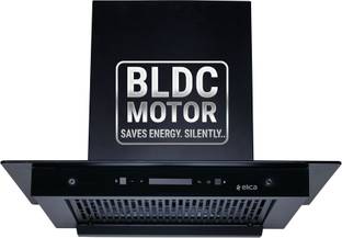 Elica FLAT FL 600 BLDC HAC LTW MS NERO Auto Clean Wall Mounted Black 1500 CMH Chimney