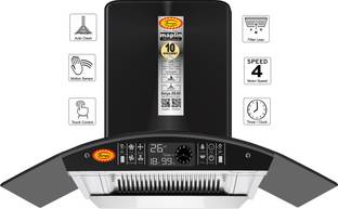 SURYA SS60 2026 Auto Clean Wall Mounted Black 1400 CMH Chimney