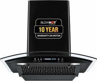BLOWHOT Evana S BAC MS Chimney 1500 CMH 60 cm Curved Shape Filterless Powerful suction Low Noise Auto ...